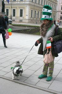 Woman with dog dressed for the occasion IMG_0369