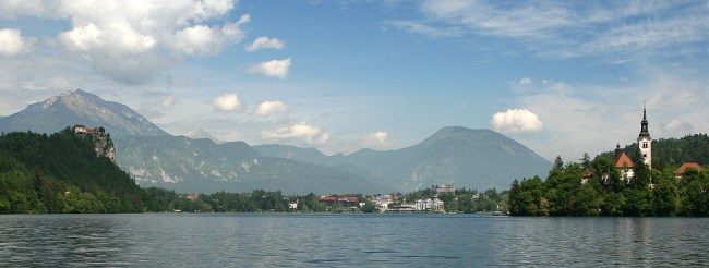 Bled lake panorama Image