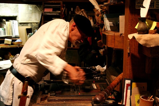 Printing press in Bled burg Image