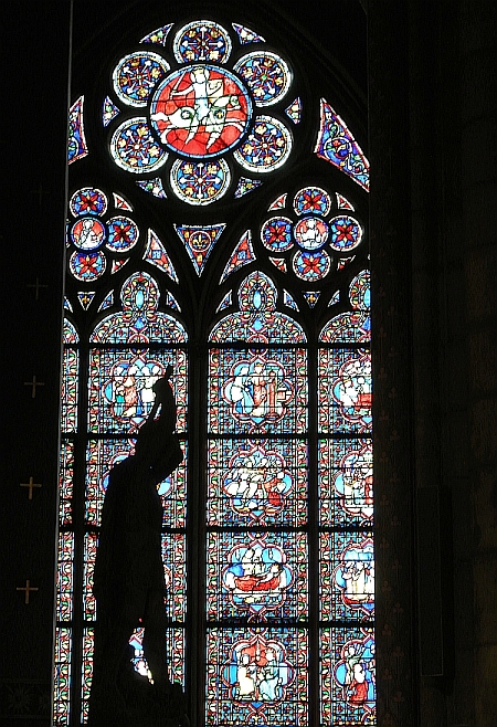 Mesmerized by stained glass wonders inside the Notre Dame